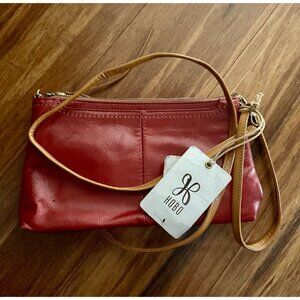 Boho Red Leather Crossbody Bag